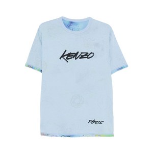 겐조 X 퓨추라 2000 로고 프린트 코튼 티셔츠, 블루계열, Standard L(KR 105)