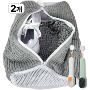 제이에스타 운동화 신발 극세사 세탁망 특 대형, LightGray, 2개