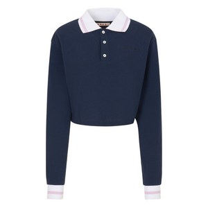 마르니 스트라이프 트리밍 긴소매 폴로 셔츠, 블루계열, Italy 40(KR 55)