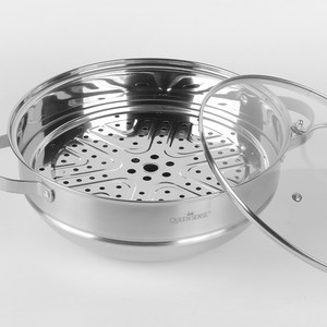 퀸센스 인덕션겸용 다용도 찜기 대용량찜냄비, 32cm, 1개