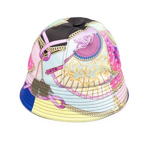 베르사체 베르사체 그래픽 프린트 버킷 햇, cm 59, 옐로우계열+블루계열