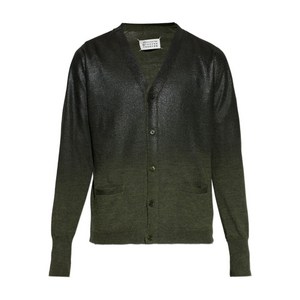 메종 마르지엘라 골지 니트 가디건, 그린계열+블랙계열, Standard L(KR 105)