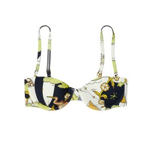 토리 버치 그래픽 프린트 언더와이어 비키니 탑