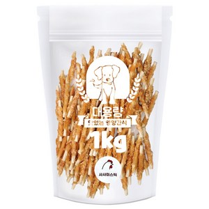 미라클 강아지 대용량 간식 치킨스틱 1kg, 1개