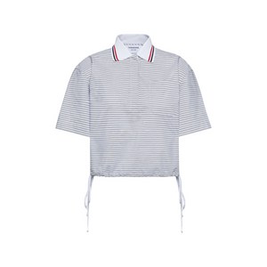 톰 브라운 4 바 스트라이프 포플린 폴로 탑, 그레이계열, Italy 36(KR 33)