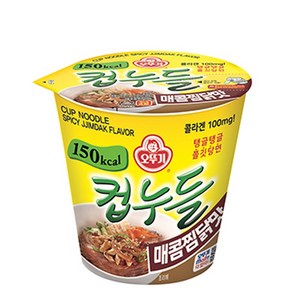 [메가마트]오뚜기 컵누들 매콤찜닭맛 45.5g, 1개