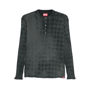 디젤 버튼 골지 티셔츠, 그레이계열, Standard L(KR 105)