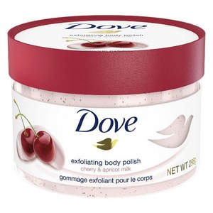 도브 익스폴리에이팅 바디 폴리시 체리 & 애프리콧 밀크, 298g, 1개