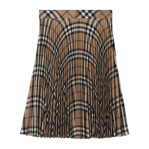 버버리 체크 울 스커트, 베이지계열, UK 8(KR 55)