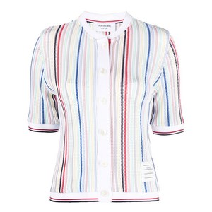 톰 브라운 스트라이프 반소매 가디건