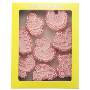 Mian Xiao Xin 비스킷 몰드 DIY 3D 입체 홈베이킹 도구 아이싱 쿠키스탬프 8종 세트 MX001