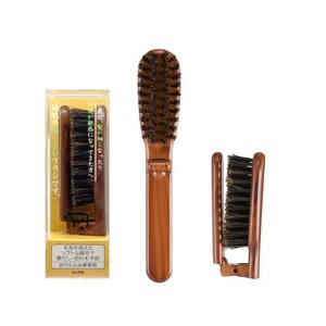 VESS 두피가 아프지 않은 브러시입니다 돈모 접이식 휴대용 JI-801, 브라운, 1개