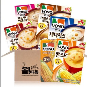농심 보노 6종 혼합기획세트(콘스프 포르치니 포타주 어니언 체다치즈 단호박)