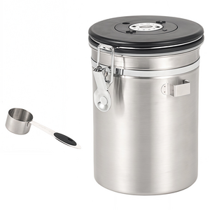 SHUNFA 304 스테인레스 스틸 커피 밀폐 용기 1.8L