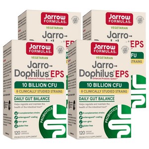 재로우 자로-도필러스 EPS 다이제스티브 프로바이오틱 유산균 100억 베지 캡슐, 120정, 4개