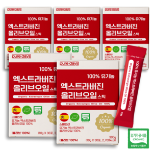 퓨어데이즈 아침엔 냉압착 유기농 엑스트라버전 올리브오일 100% 스틱 엑스트라버진, 10g, 150개
