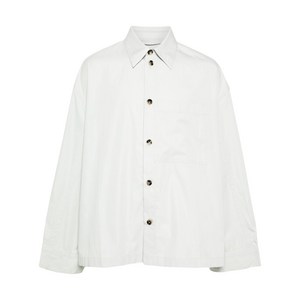 보테가 베네타 플레인 실크 혼방 셔츠, 그레이계열, IT/FR 48(KR 100)