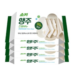 무궁화 소키행주전용비누 세탁비누, 150g, 4개