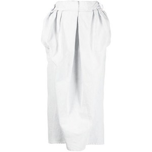 메종 마르지엘라 개더 데님 미디 스커트