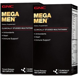 GNC 지엔시 2병 메가맨 Mega Men Multivitamin 180정, 2개