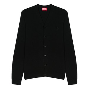 디젤 로고 자수 가디건