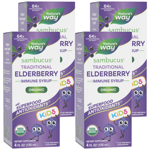 네이쳐스웨이 어린이용 삼부커스 엘더베리 시럽, 120ml, 4개