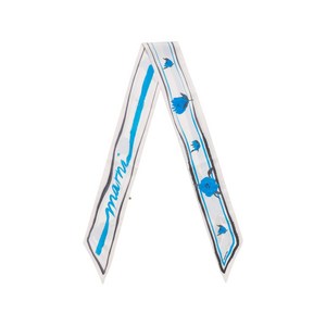 마르니 플로럴 스트라이프 실크 방도 스카프