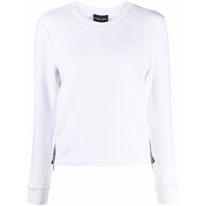 엠포리오아르마니 로고 트리밍 긴소매 스웨트셔츠