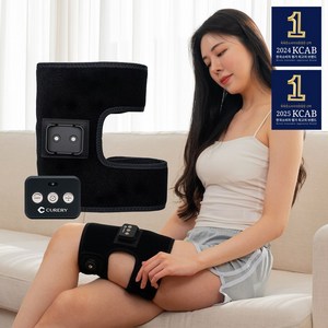 큐어리 EMS 마사지기 저주파 안마기 허벅지 F 자극 통증 치료기 다리 근육 안마기 의료기기