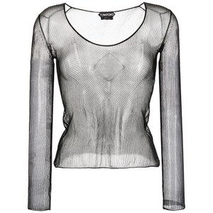 톰포드 시스루 골지 저지 탑