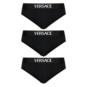 베르사체 로고 밴드 브리프 3팩 세트, 블랙계열, Numeric 7