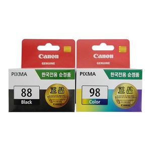 캐논 캐논 PG-88 CL-98 정품잉크 E500 E510 E600 E610 [GRE], 흑백+컬러3색, 1개