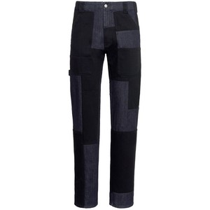 알렉산더맥퀸 패치워크 스트레이트 진, 블루계열+블랙계열, Italy 52