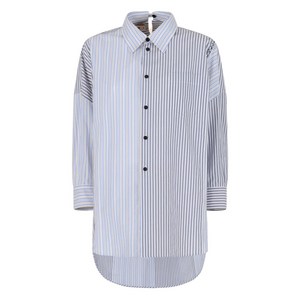 마르니 스트라이프 코튼 셔츠, 그레이계열+화이트계열, Italy 40(KR 55)