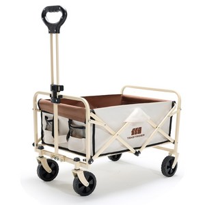탄씨엔쯔 탄스트라이더 접이식 웨건 다용도 아웃도어 캠핑 폴딩 카트, 화이트, 1개