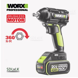 웍스 20V WORX WU279 전동 임팩 렌치 핸드 브러시리스 충전 핸드 임팩트 드릴, 고급-본체1개+배터리 2개+충전기, 1개