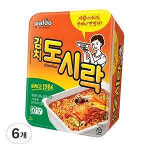 팔도도시락 김치 86g, 6개