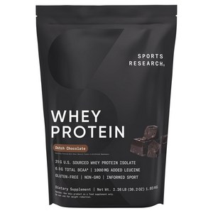 스포츠리서치 유청 단백질 아이솔레이트 더치 초콜릿 맛, 1.03kg, 1개