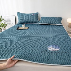 클라우드벨 아이스 실크 라텍스 냉감 패드 여름용 통기성 침대 매트리스 미끄럼 방지 냉방 침구+베갯잇