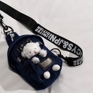 투니스 여성 스몰 데님 크로스백