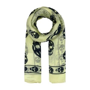 알렉산더맥퀸 스컬 프린트 실크 스카프