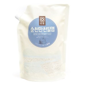 우수천일염인증 순꽃 순천만 천일염 1kg, 중간염 1kg x 2개, 2개