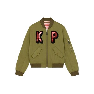 겐조 깅엄 패치 봄버 재킷, 그린계열, Standard L(KR 105)