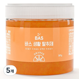 BAS 생활 오렌지 탈취제 본품, 397g, 5개