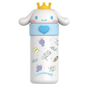 StarR 캐릭터 보온 텀블러 PN-2102, 350ml, 시나모롤 라이트 블..., 1개