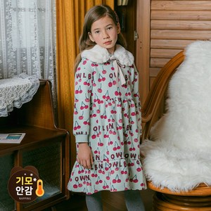 큐티 체리 기모 원피스