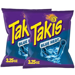 바르셀 Takis 타키스 블루히트 가장매운 또띠자칩 스낵사이즈 Takis Blue Heat 3.25oz Snack Size, 2개, 92g