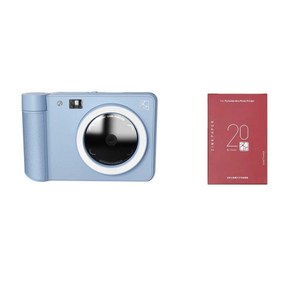 HPRT Z1 블루 본품 + 인화지 20매 골라서 바로 뽑는 즉석스티커 카메라 한글판, 1개