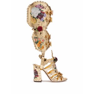 돌체앤가바나 플로럴 프린트 글래디에이터 샌들