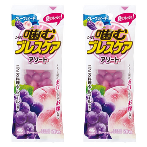 고바야시 씹어먹는 브레스 케어 그레이프 & 피치 25정, 2개